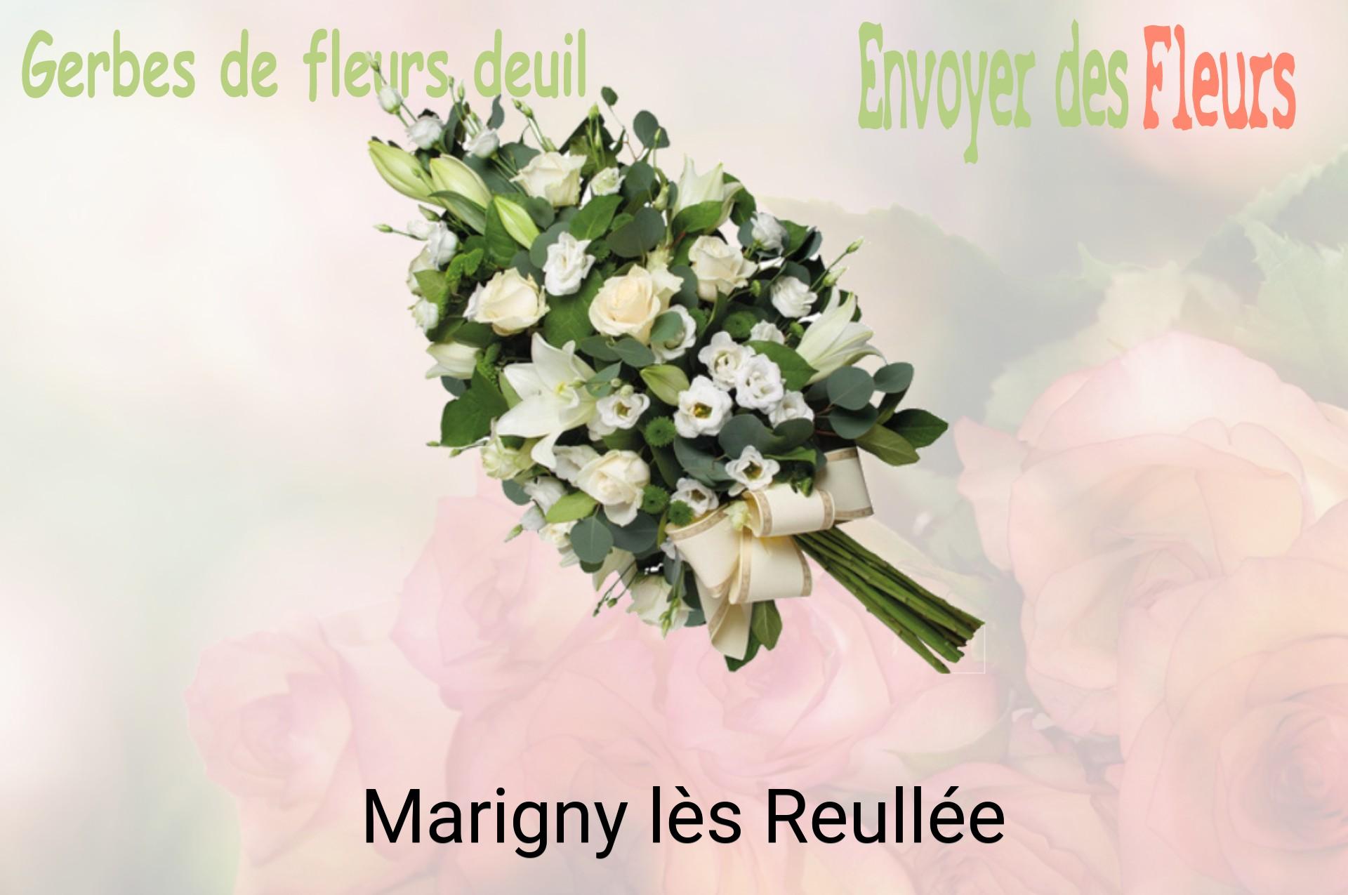Gerbe de fleurs de deuil livrée à Marigny-lès-Reullée